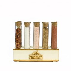 Handmade stand with 10 spices or tea